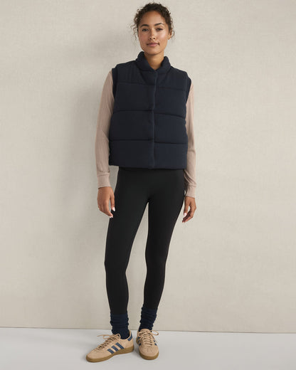 VISCOSE BLEND PUFFER VEST | Talbots