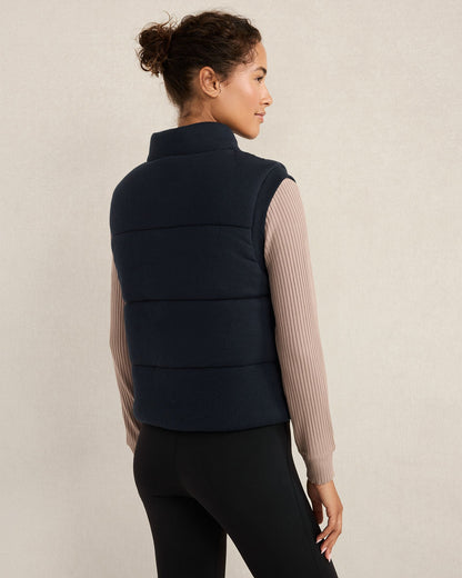 VISCOSE BLEND PUFFER VEST | Talbots