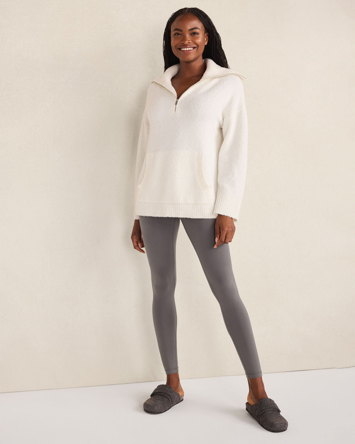 BOUCLE HALF-ZIP PULLOVER | Talbots