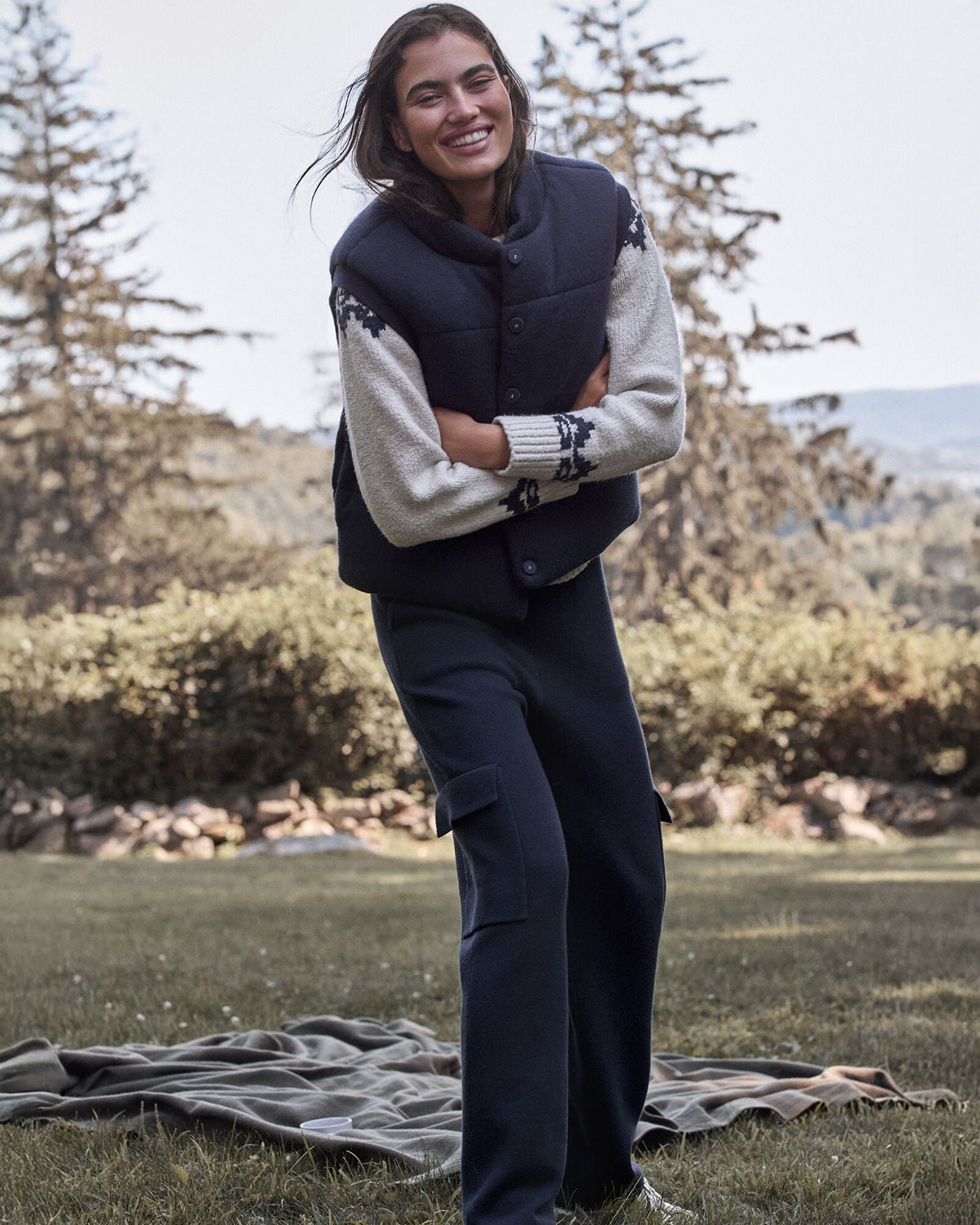 VISCOSE BLEND CARGO PANTS | Talbots