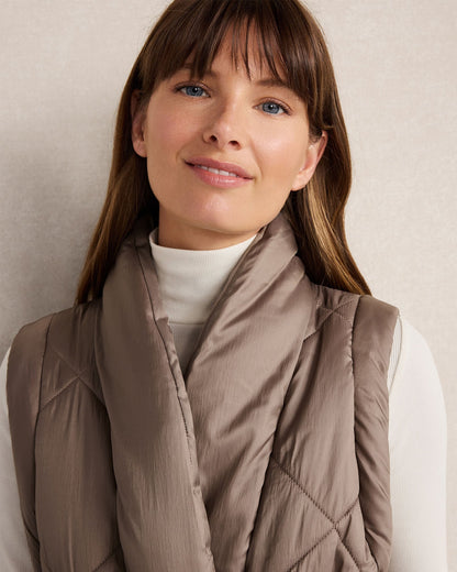 SHINY QUILTED PUFFER VEST | Talbots