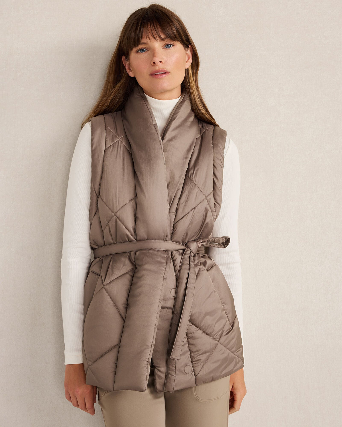 SHINY QUILTED PUFFER VEST | Talbots