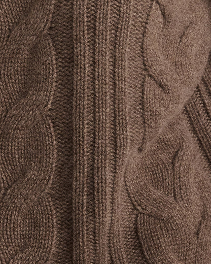 CASHMERE CABLE MOCKNECK SWEATER | Talbots