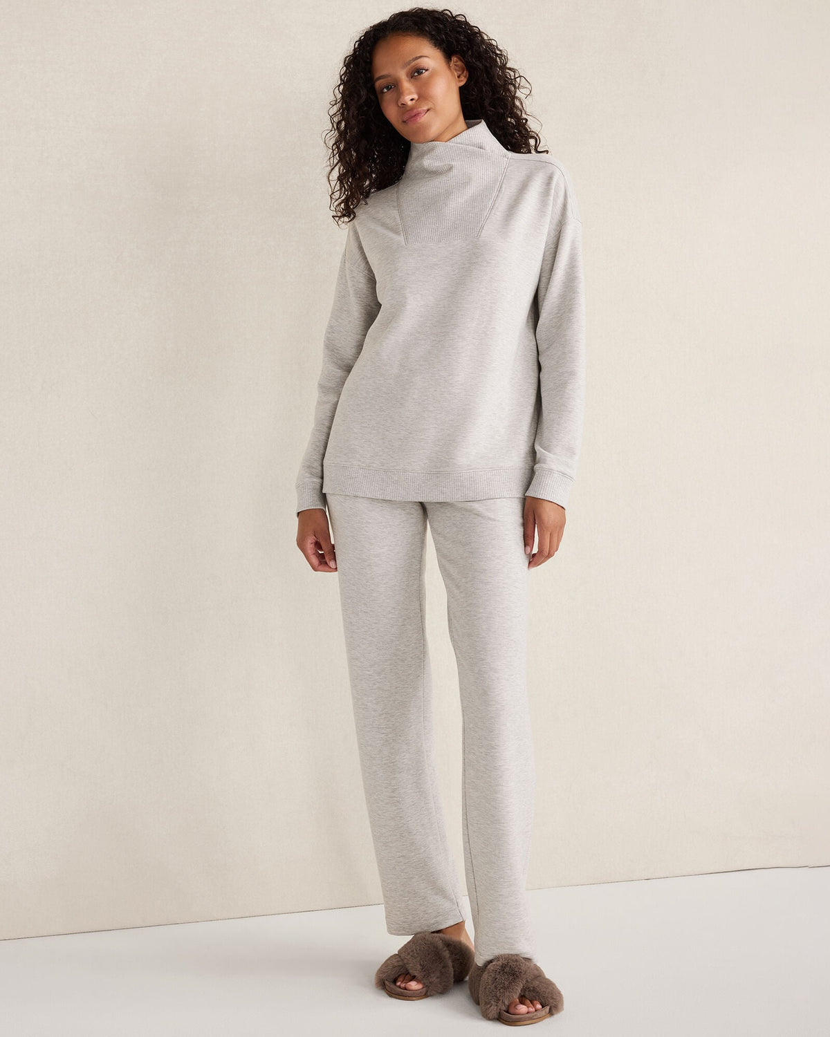 FLEECE CROSSOVER SWEATSHIRT | Talbots