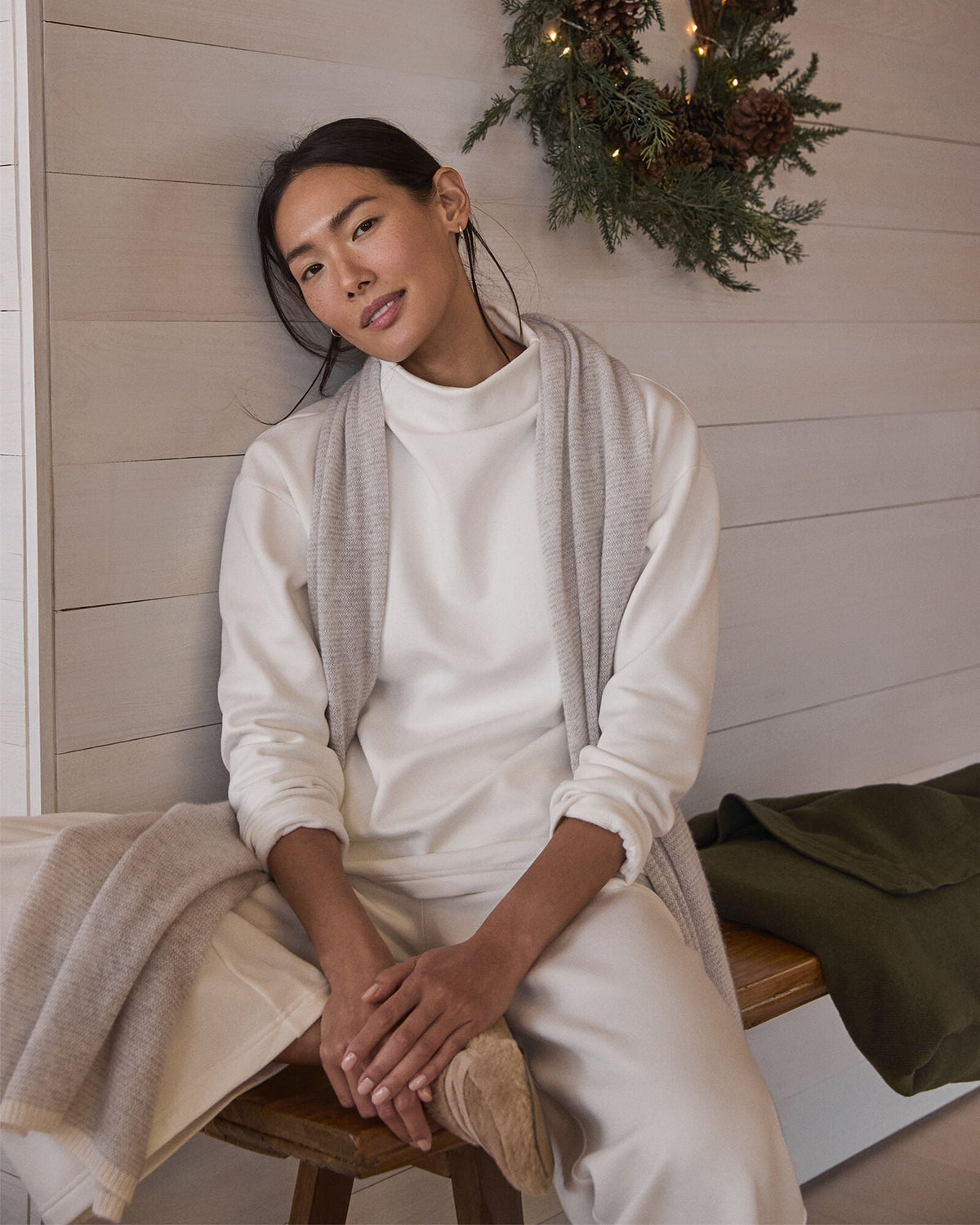 SOFT-BRUSHED FLEECE FUNNEL NECK PULLOVER | Talbots