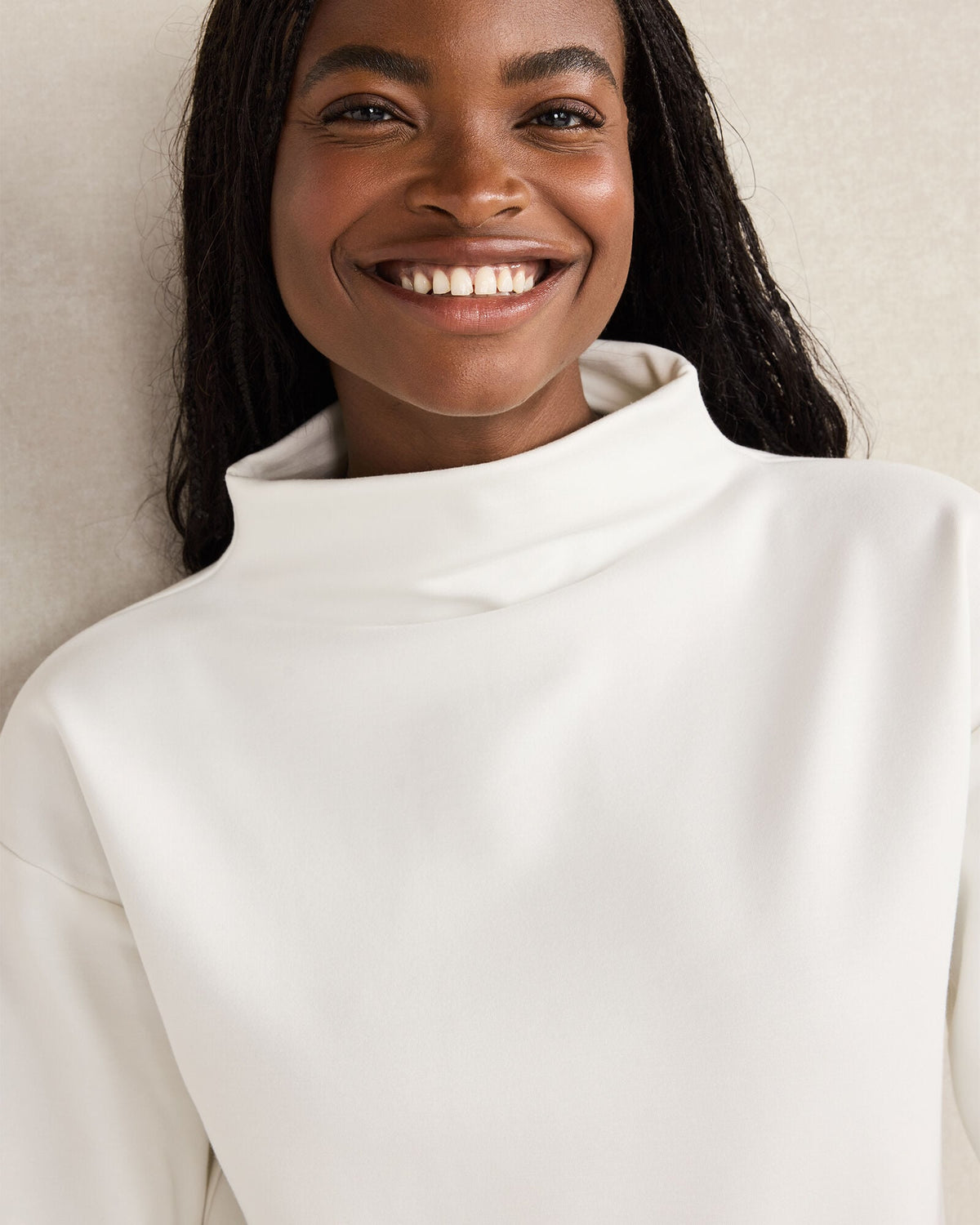 SOFT-BRUSHED FLEECE FUNNEL NECK PULLOVER | Talbots