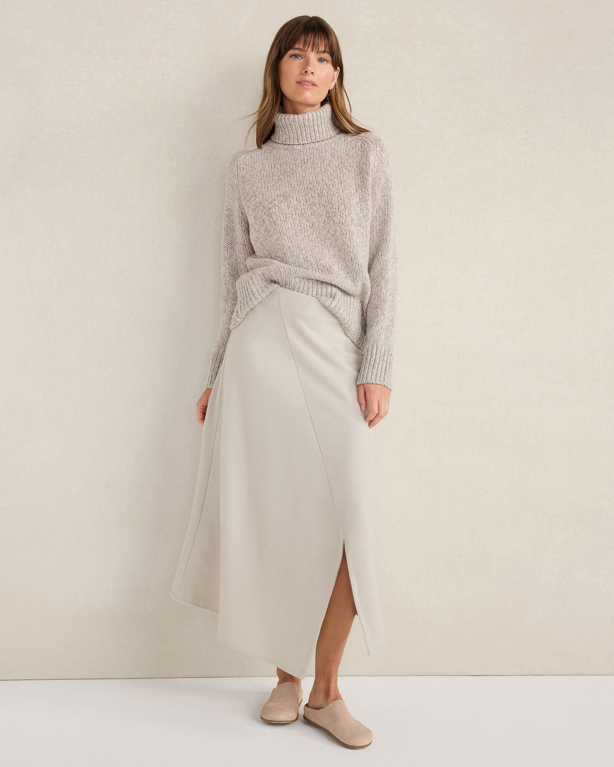 WOOL BLEND SPLIT HEM SKIRT | Talbots