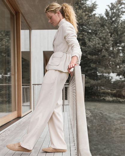 WASHED PLEATED STRAIGHT LEG PANTS | Talbots