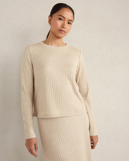LUREX RIB KNIT TOP | Talbots