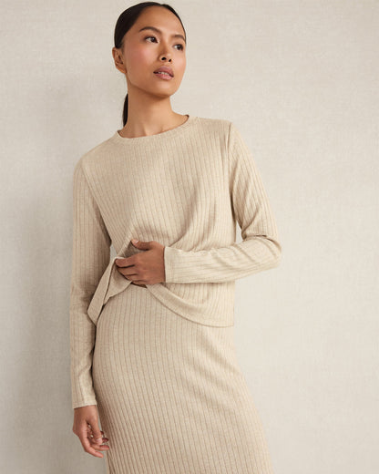 LUREX RIB KNIT TOP | Talbots