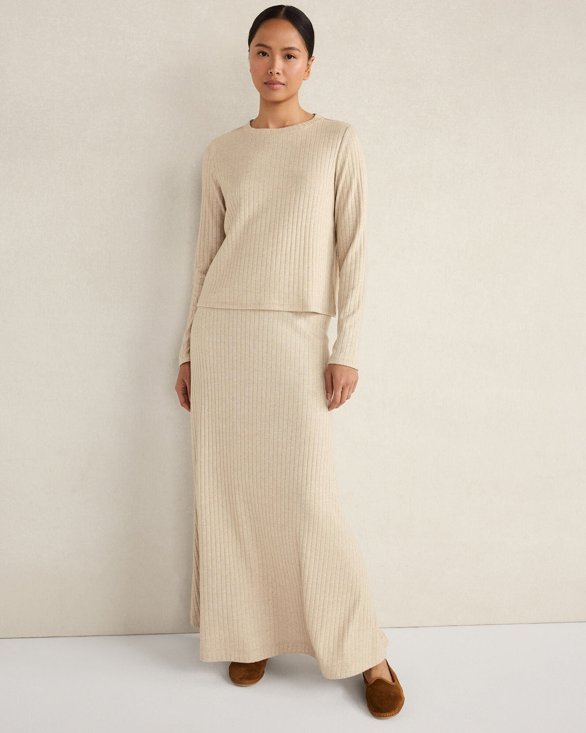 LUREX RIB KNIT MAXI SKIRT | Talbots