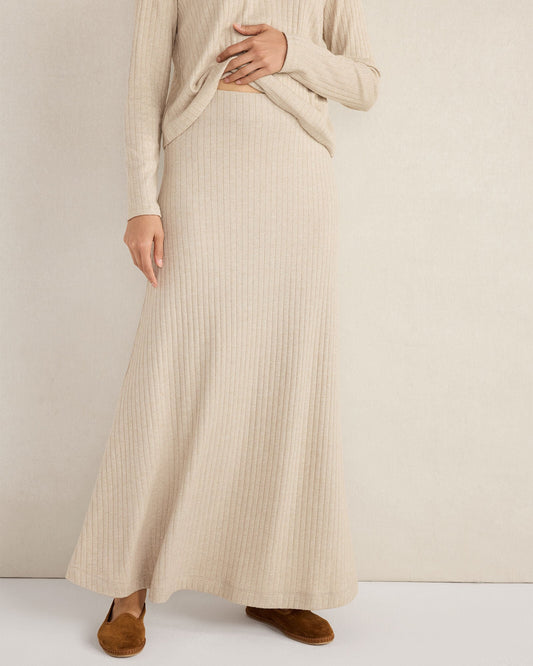 LUREX RIB KNIT MAXI SKIRT | Talbots