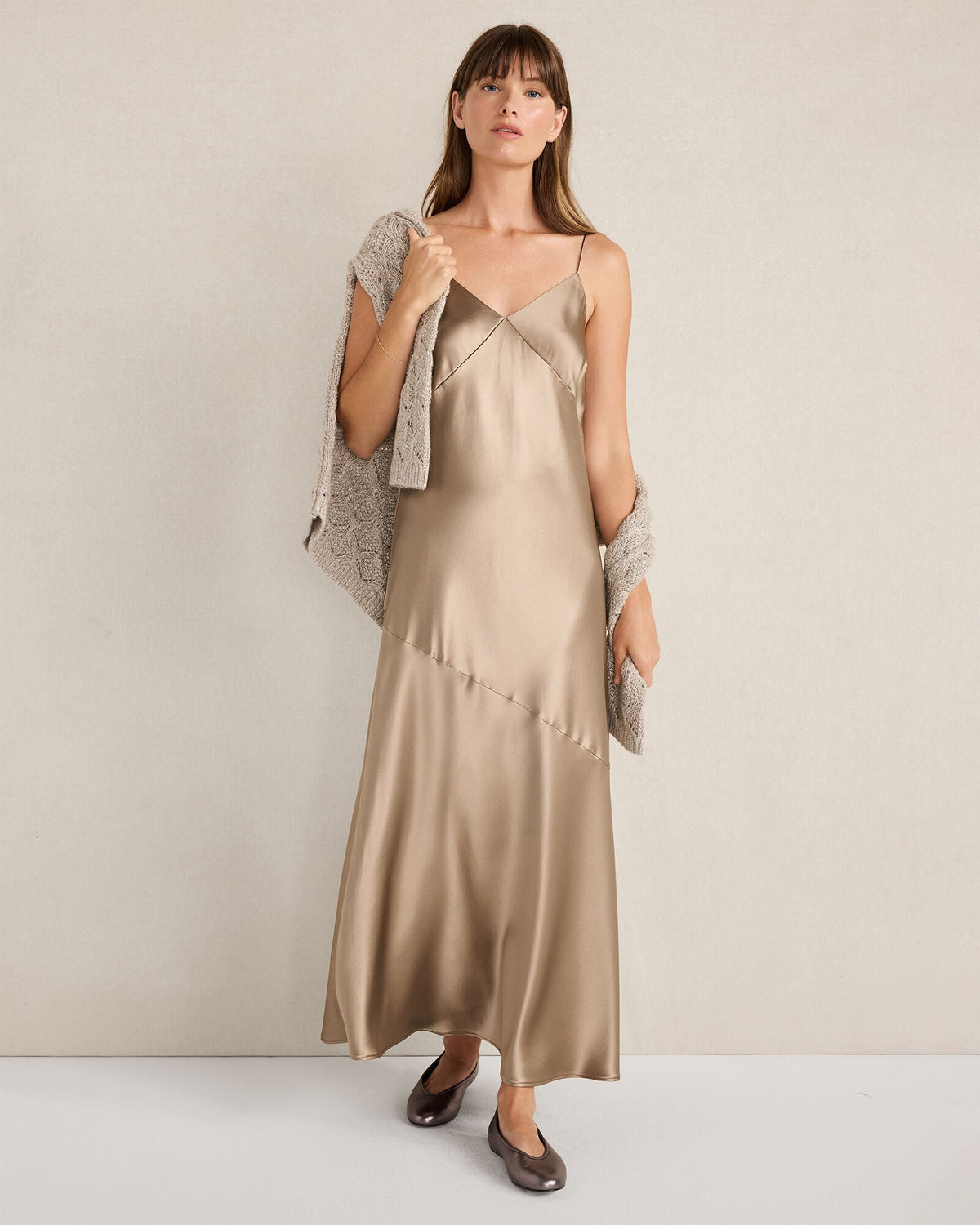 LUXE SILK SLIP DRESS | Talbots