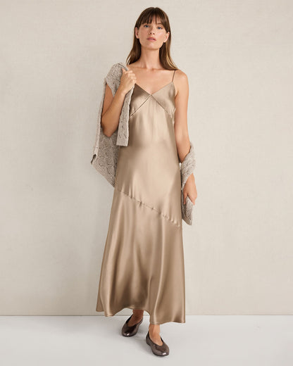 LUXE SILK SLIP DRESS | Talbots