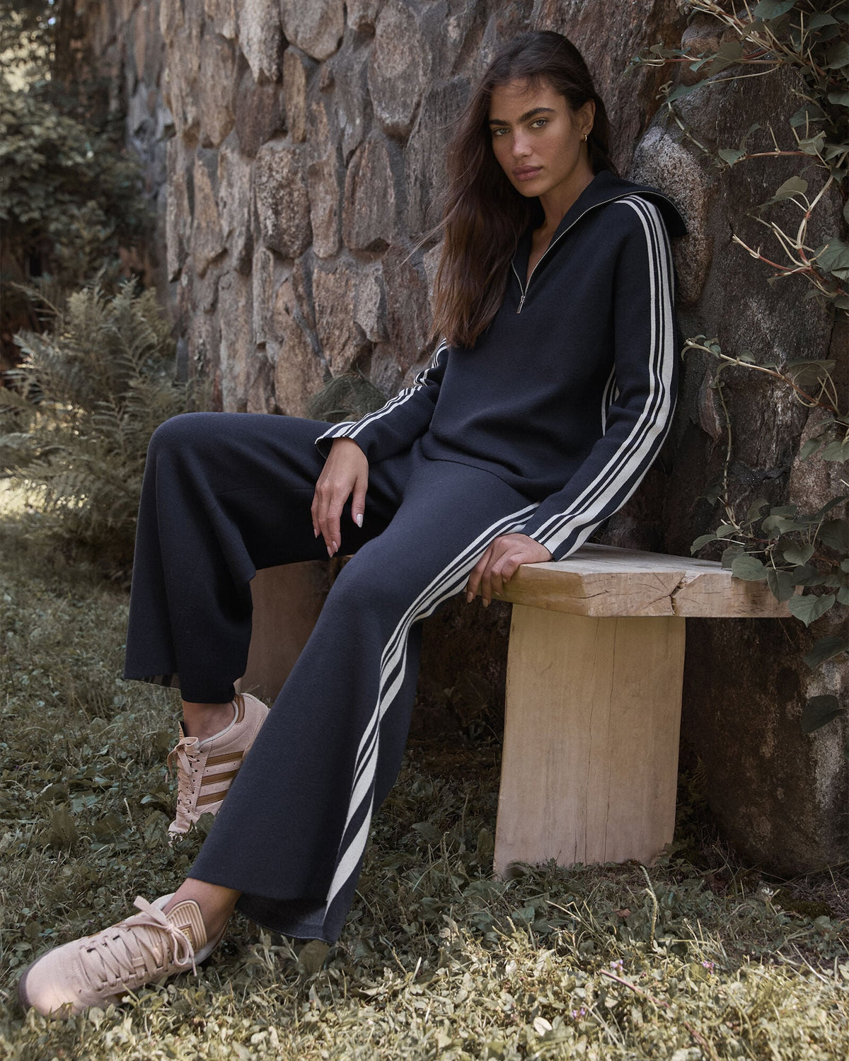 SPORTY STRIPE HALF-ZIP PULLOVER | Talbots