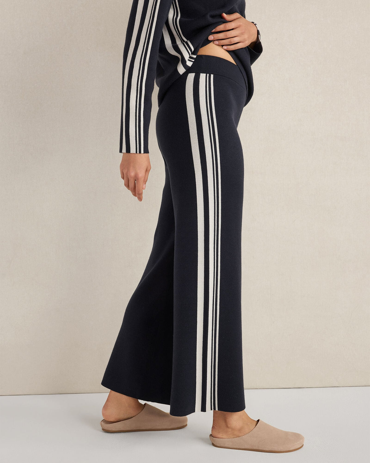 SPORTY STRIPE STRAIGHT LEG PANTS | Talbots