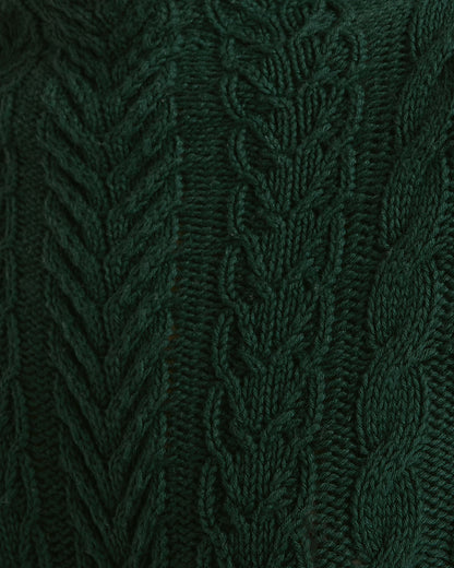 ORGANIC COTTON CABLE MOCKNECK SWEATER | Talbots