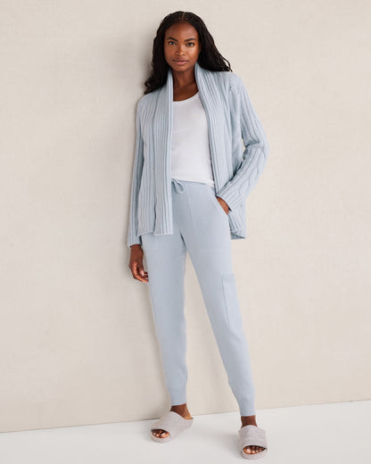 CASHMERE CABLE OPEN FRONT CARDIGAN | Talbots