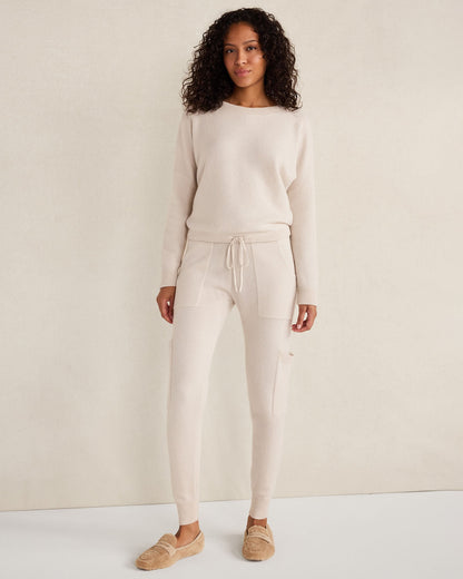CASHMERE TIE-FRONT CREWNECK SWEATER | Talbots