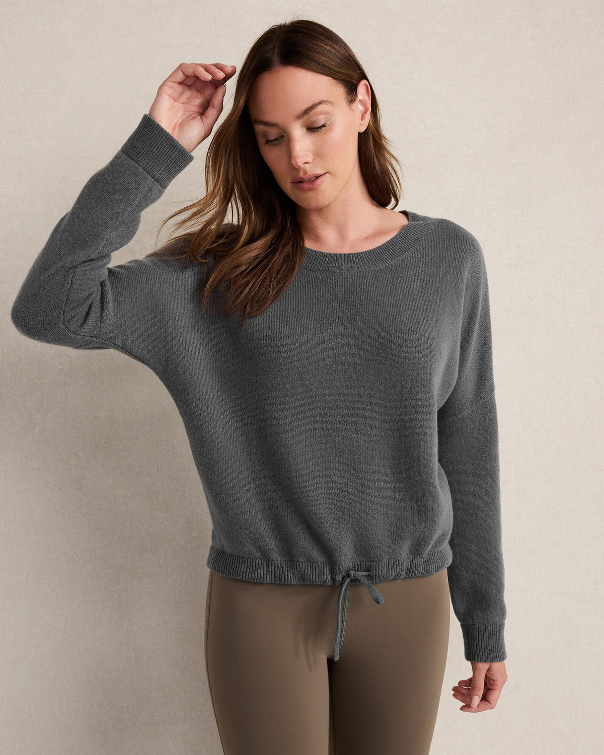 CASHMERE TIE-FRONT CREWNECK SWEATER | Talbots