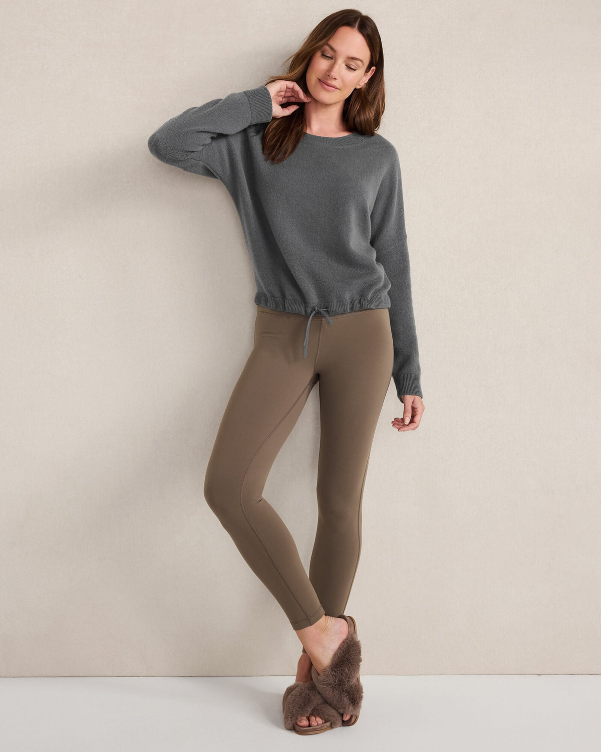 CASHMERE TIE-FRONT CREWNECK SWEATER | Talbots