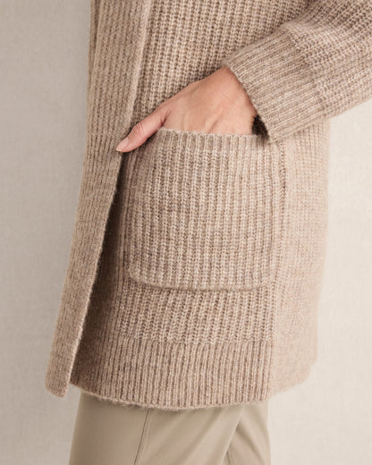 LOFTY KNIT SHAWL COLLAR CARDIGAN | Talbots