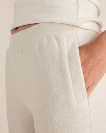 BRUSHED TERRY WIDE LEG PANTS | Talbots