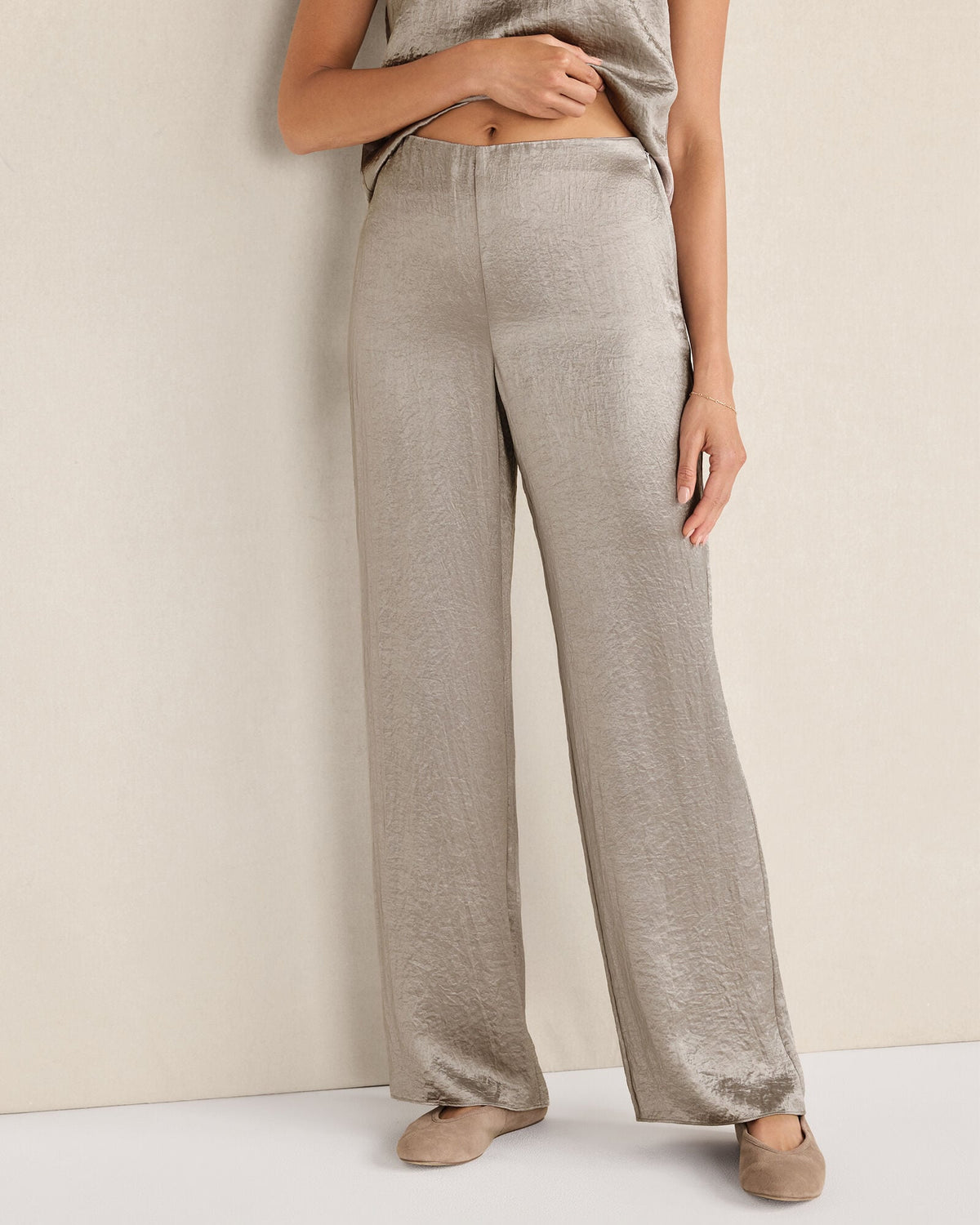 LUXE CRINKLE SHINE PANTS | Talbots