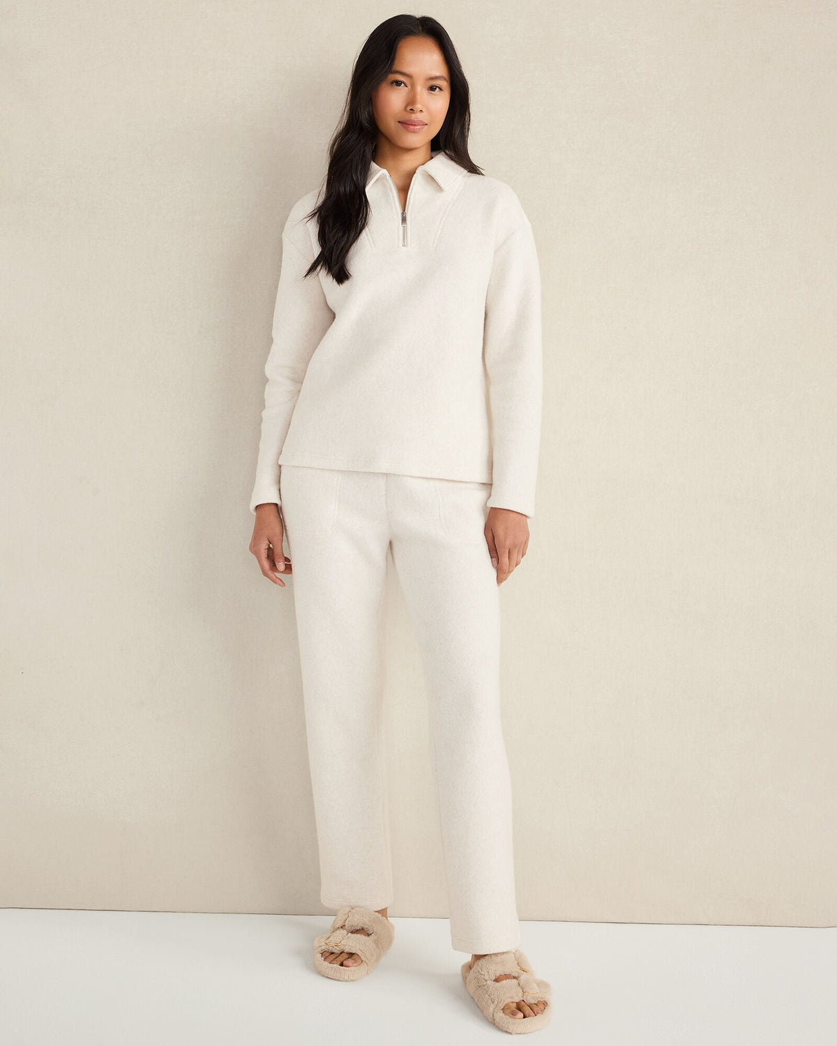 COMFORT FLEECE TAPERED PANTS | Talbots