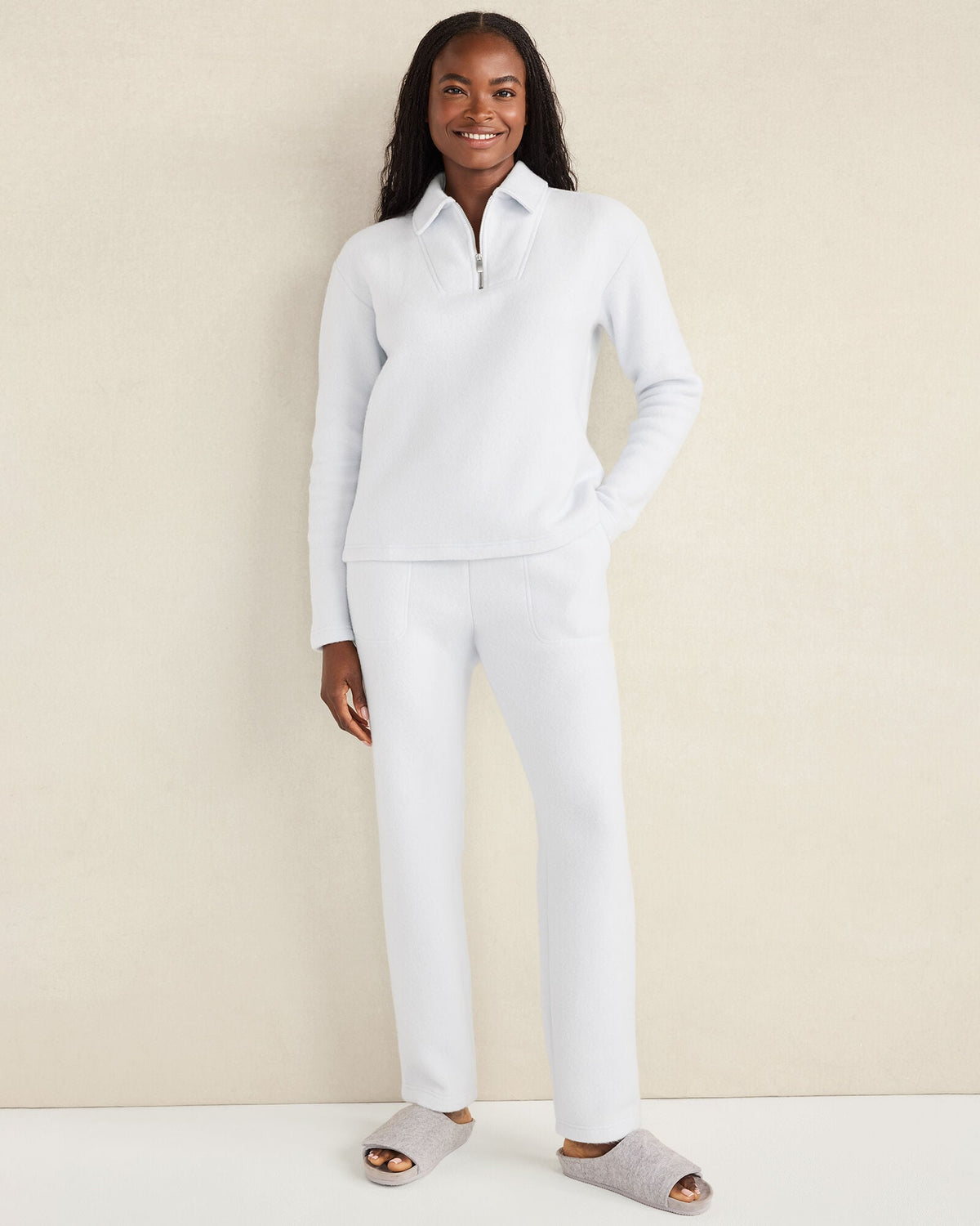 COMFORT FLEECE TAPERED PANTS | Talbots