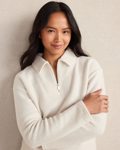 COMFORT FLEECE QUARTER-ZIP PULLOVER | Talbots