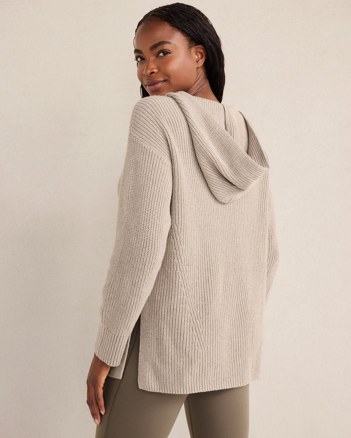 ORGANIC COTTON CASHMERE SHAKER STITCH HOODIE | Talbots