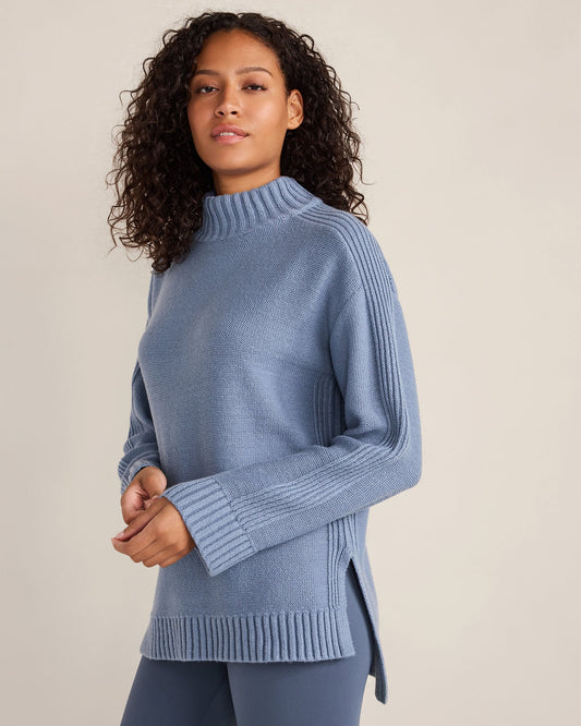 COTTON BLEND MOCKNECK SWEATER | Talbots
