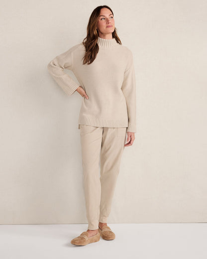 COTTON BLEND MOCKNECK SWEATER | Talbots