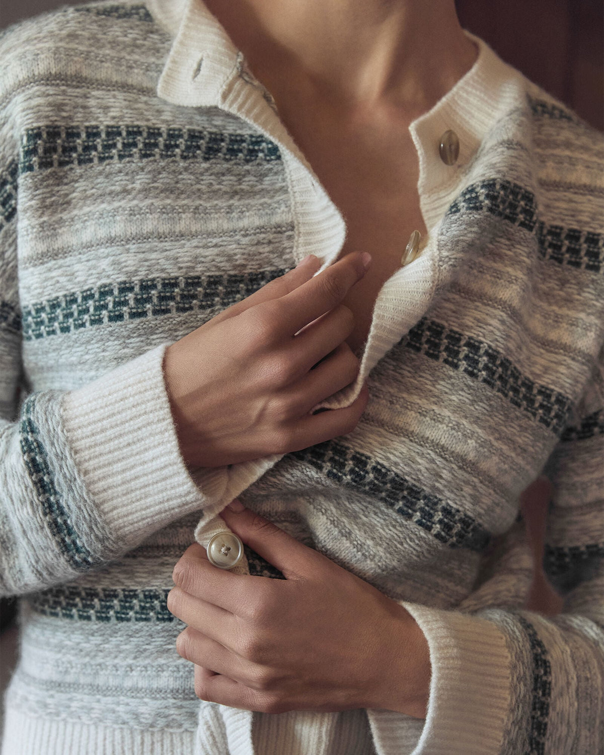 WOOL BLEND FAIR ISLE CARDIGAN | Talbots