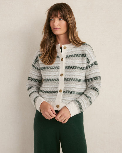 WOOL BLEND FAIR ISLE CARDIGAN | Talbots