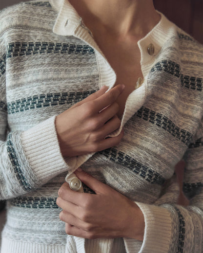 WOOL BLEND FAIR ISLE CARDIGAN | Talbots