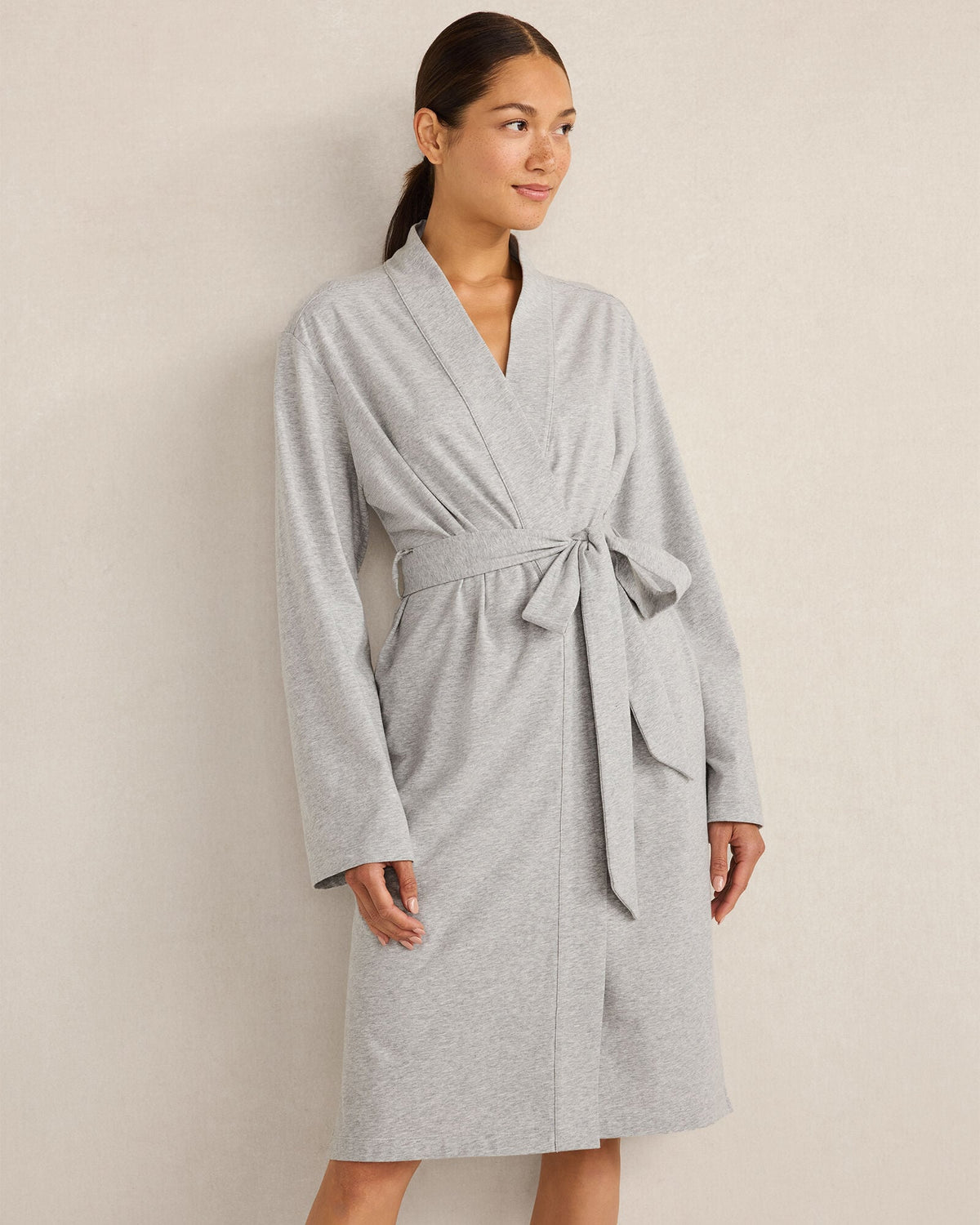 ORGANIC COTTON JERSEY ROBE | Talbots