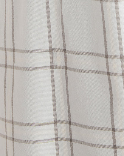 LIGHTWEIGHT FLANNEL WINDOWPANE PAJAMA TOP | Talbots