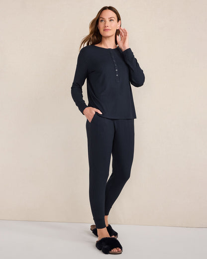 DRAPEY RIB KNIT HENLEY | Talbots