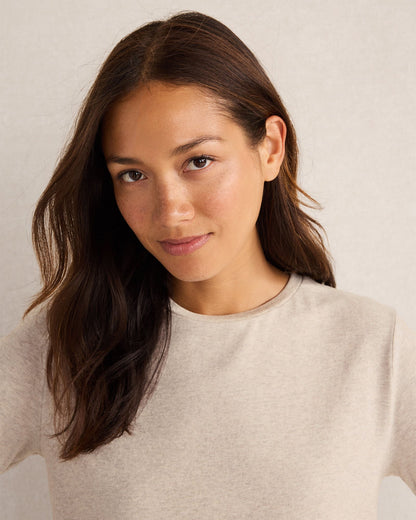 COTTON MODAL BRUSHED JERSEY CREWNECK | Talbots