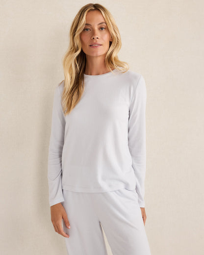 COTTON MODAL BRUSHED JERSEY CREWNECK | Talbots