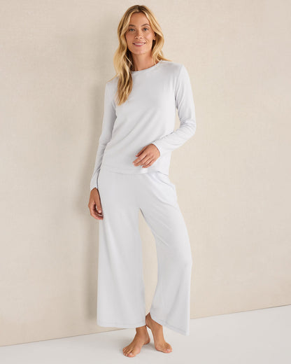 COTTON MODAL BRUSHED JERSEY WIDE LEG PANTS | Talbots