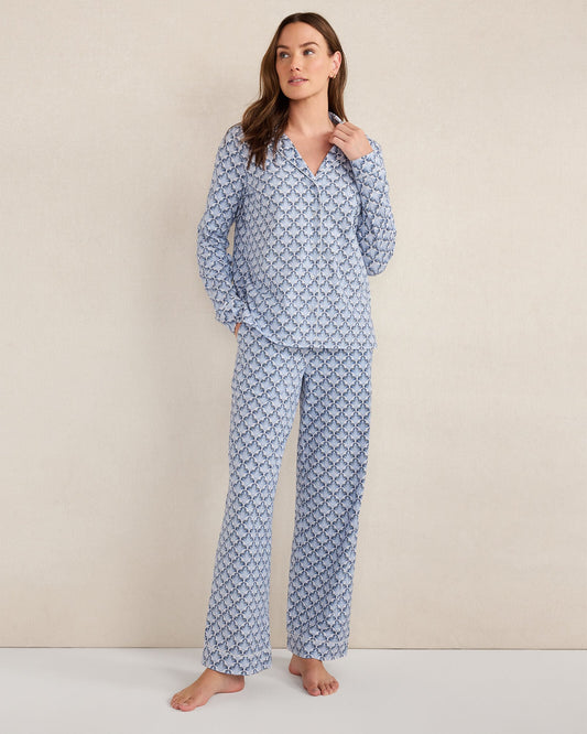 ORGANIC COTTON JERSEY SEASHELL SLEEP SET | Talbots