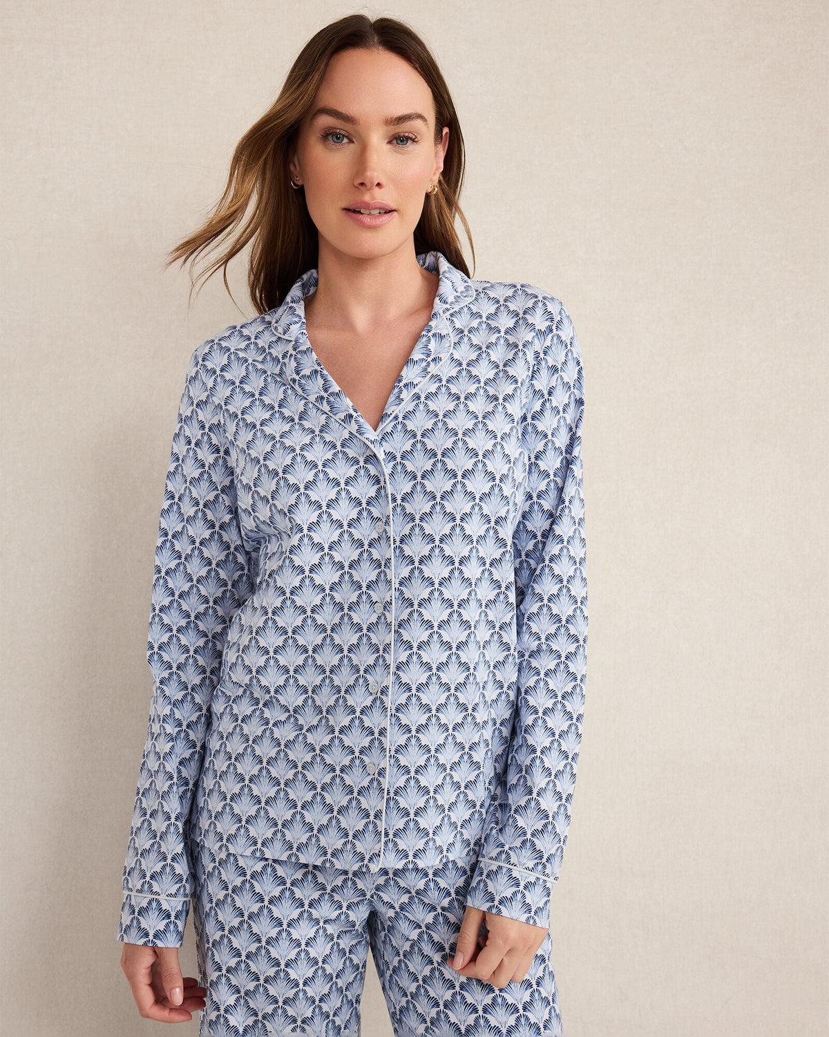 ORGANIC COTTON JERSEY SEASHELL SLEEP SET | Talbots