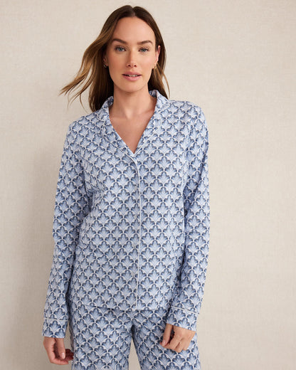 ORGANIC COTTON JERSEY SEASHELL SLEEP SET | Talbots