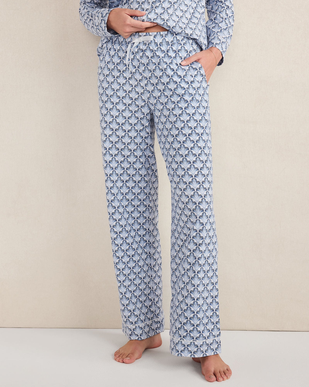ORGANIC COTTON JERSEY SEASHELL SLEEP SET | Talbots