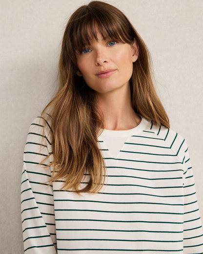 ORGANIC COTTON JERSEY STRIPE BASEBALL TEE | Talbots