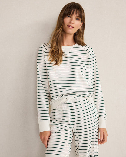 ORGANIC COTTON JERSEY STRIPE BASEBALL TEE | Talbots