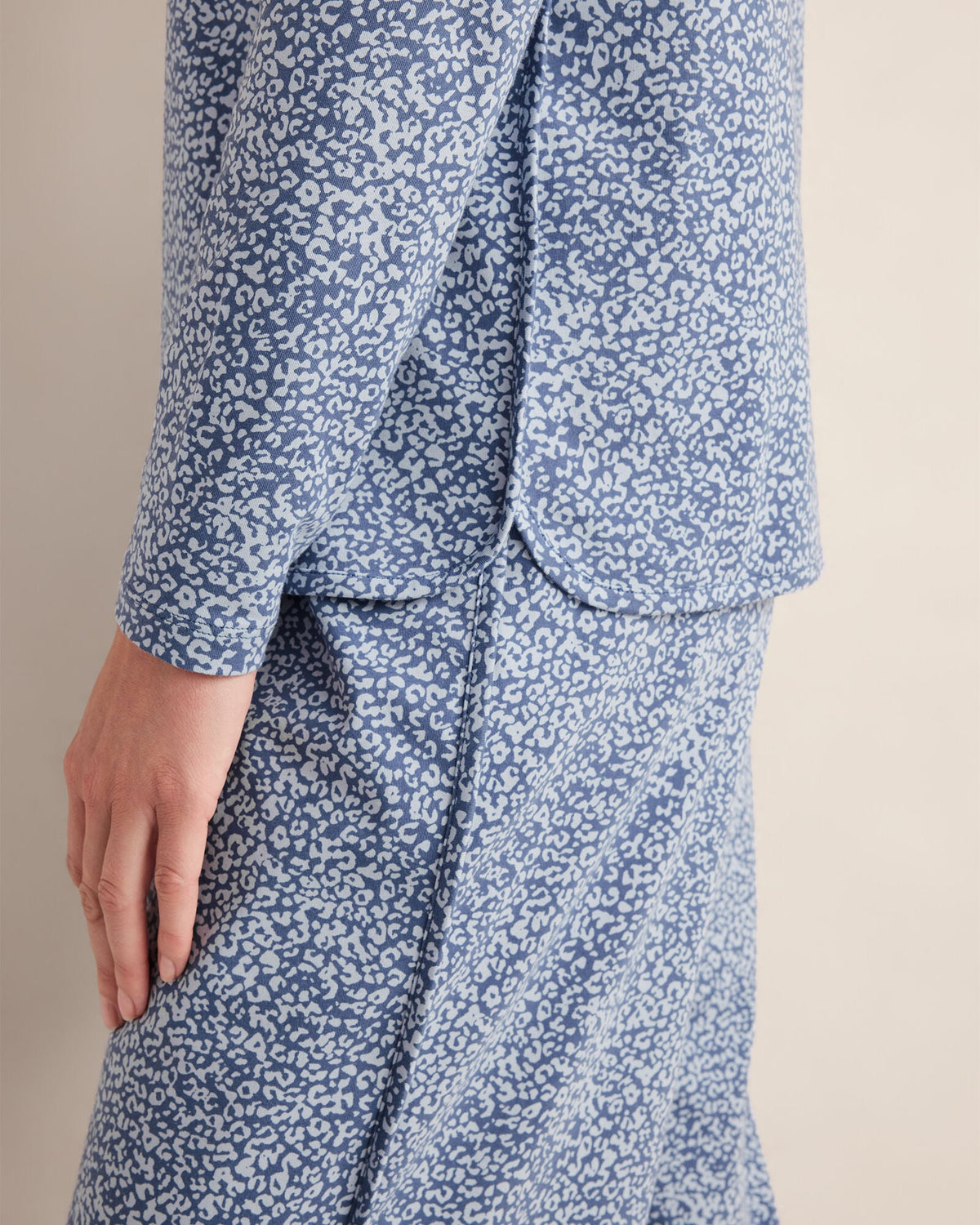 ORGANIC COTTON JERSEY ANIMAL PRINT PAJAMA TOP | Talbots
